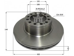 Kotouč brzdový SAF SKRB 9022K, SKRB 9022W 430x45x130 mm