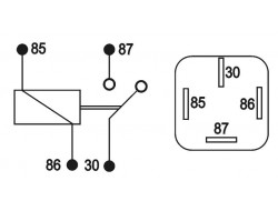 Relé spínací 24V 30A