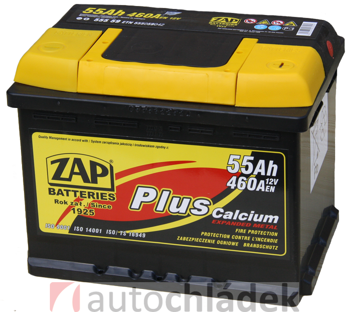 Batterie 12V VL 55AH – 460A – ZAP 555 59