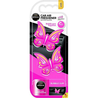 AROMA CAR BUTTERFLIES BUBBLE GUM